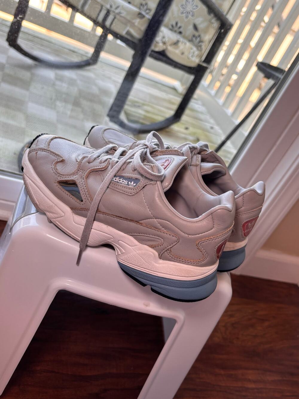 Adidas Originals Falcon Raw Grey Women’s Size 5 Chunky Sneakers B37840